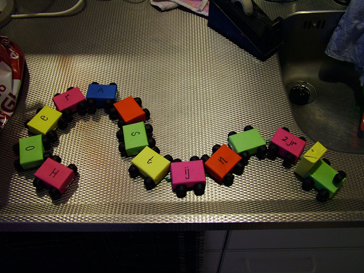 Rozijnen treintje traktatie